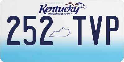 KY license plate 252TVP