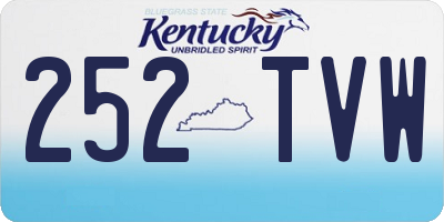 KY license plate 252TVW