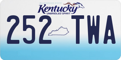 KY license plate 252TWA