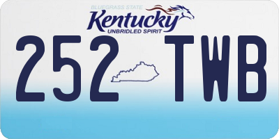 KY license plate 252TWB