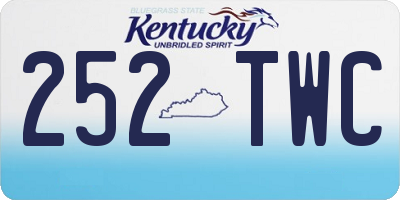 KY license plate 252TWC
