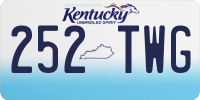 KY license plate 252TWG