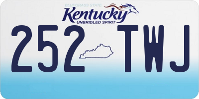 KY license plate 252TWJ