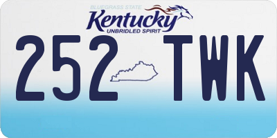 KY license plate 252TWK