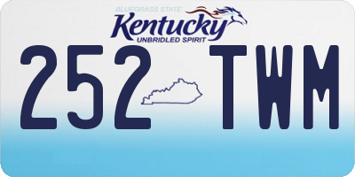 KY license plate 252TWM