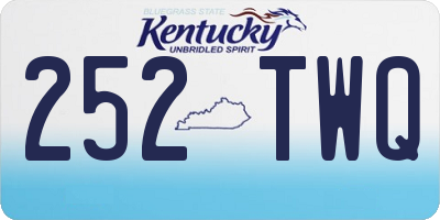 KY license plate 252TWQ