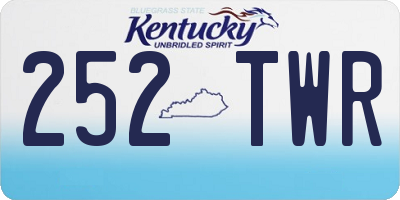 KY license plate 252TWR