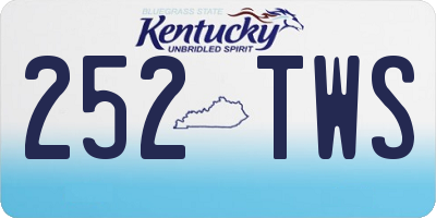 KY license plate 252TWS