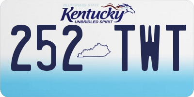 KY license plate 252TWT