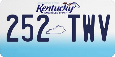 KY license plate 252TWV