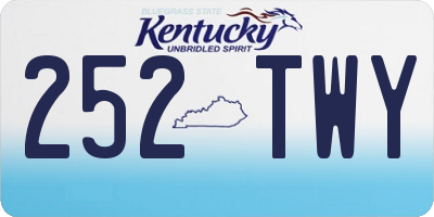 KY license plate 252TWY