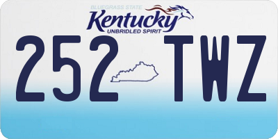 KY license plate 252TWZ