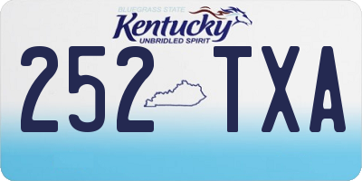 KY license plate 252TXA