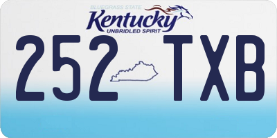 KY license plate 252TXB