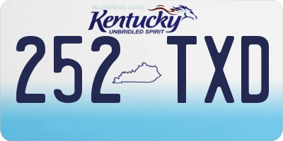 KY license plate 252TXD