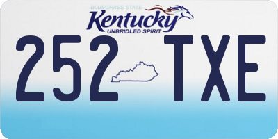 KY license plate 252TXE