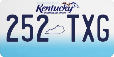 KY license plate 252TXG
