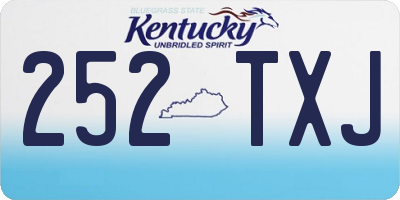KY license plate 252TXJ