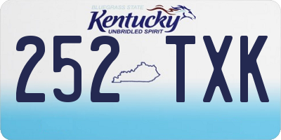 KY license plate 252TXK