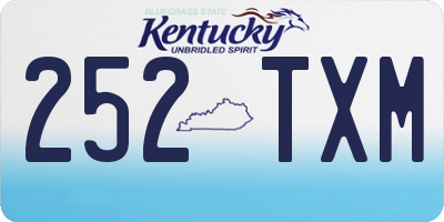 KY license plate 252TXM