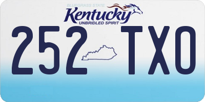 KY license plate 252TXO