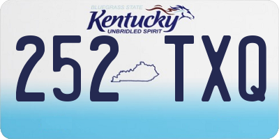 KY license plate 252TXQ