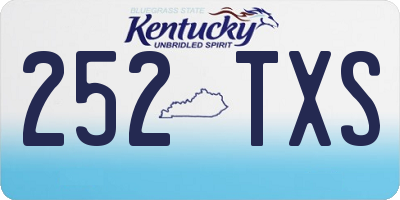 KY license plate 252TXS