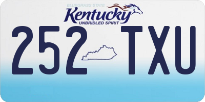 KY license plate 252TXU