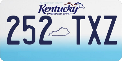 KY license plate 252TXZ