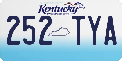 KY license plate 252TYA