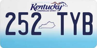 KY license plate 252TYB