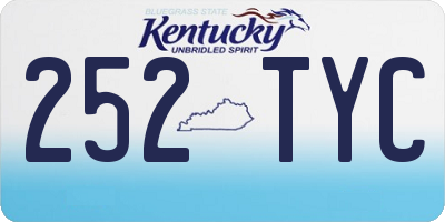 KY license plate 252TYC