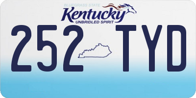 KY license plate 252TYD