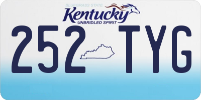 KY license plate 252TYG