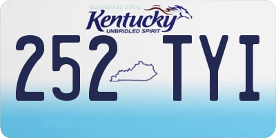 KY license plate 252TYI
