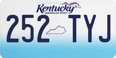 KY license plate 252TYJ