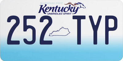KY license plate 252TYP