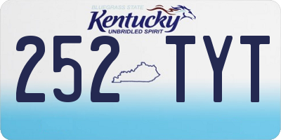 KY license plate 252TYT