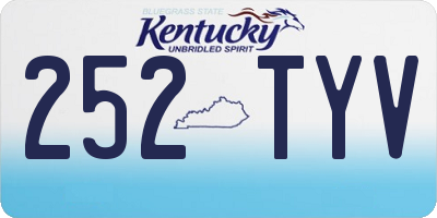 KY license plate 252TYV