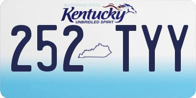 KY license plate 252TYY