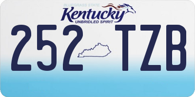 KY license plate 252TZB