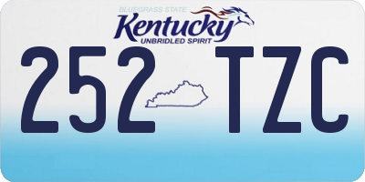 KY license plate 252TZC