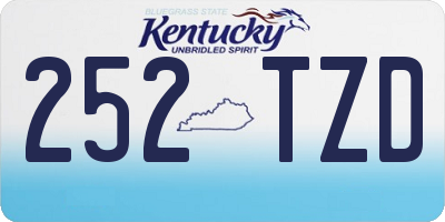 KY license plate 252TZD