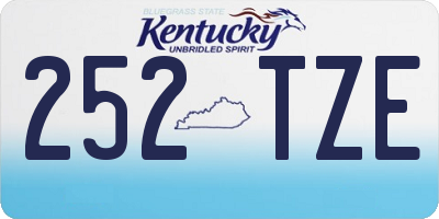 KY license plate 252TZE