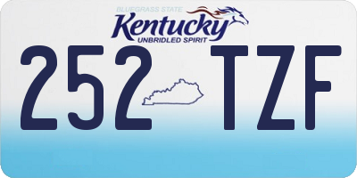 KY license plate 252TZF
