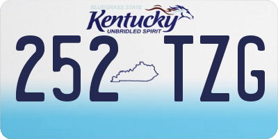 KY license plate 252TZG