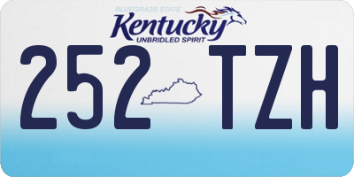 KY license plate 252TZH