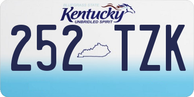 KY license plate 252TZK