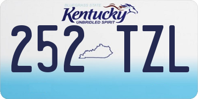 KY license plate 252TZL