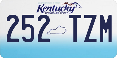 KY license plate 252TZM